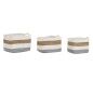 Set di Cestini DKD Home Decor Bianco Fibra naturale 36 x 27 x 27 cm 3 Pezzi