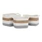 Set di Cestini DKD Home Decor Bianco Fibra naturale 36 x 27 x 27 cm 3 Pezzi