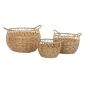 Set di Cestini DKD Home Decor Naturale Metallo Polietilene 38 x 38 x 34 cm 38 x 38 x 27 cm 3 Pezzi