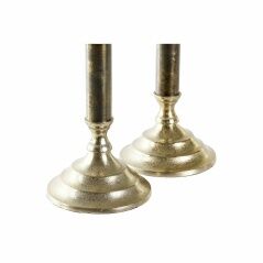 Candelabro DKD Home Decor Alluminio 10 x 10 x 31,5 cm Moderno (2 Unità)