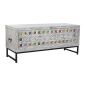 Chest DKD Home Decor Ceramic Grey White Mango wood (116 x 40 x 50 cm)