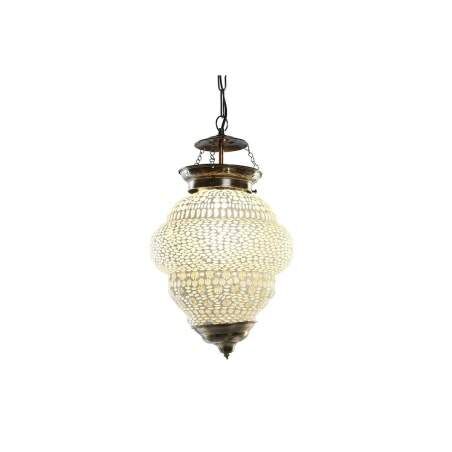 Lampadario DKD Home Decor Bianco Metallo Cristallo 25 W 23 x 23 x 33 cm