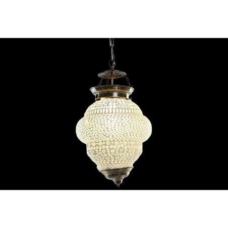 Lampadario DKD Home Decor Bianco Metallo Cristallo 25 W 23 x 23 x 33 cm