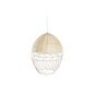 Ceiling Light DKD Home Decor Metal White Light brown Rattan 50 W (30 x 30 x 38 cm)