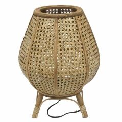 Lampada da tavolo DKD Home Decor Marrone Rattan 50 W (29 x 29 x 40 cm)