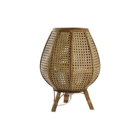 Desk lamp DKD Home Decor Brown Rattan 50 W (29 x 29 x 40 cm)