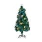 Albero di Natale con Stella Luce LED Metallo Verde Plastica