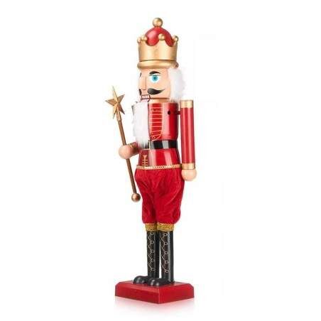 Decorative Figure Nutcracker Red Music Movement Extendable Plastic