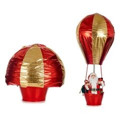 Decorative Figure Balloon Father Christmas 64 x 150 x 64 cm Red Golden Plastic