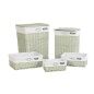 Set di Cestini DKD Home Decor Verde vimini 44 x 34 x 56 cm 5 Pezzi