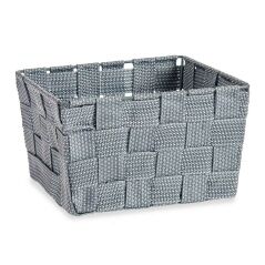 Cestino Intrecciato Grigio Stoffa (15 x 10,5 x 20 cm) (24 Unità)