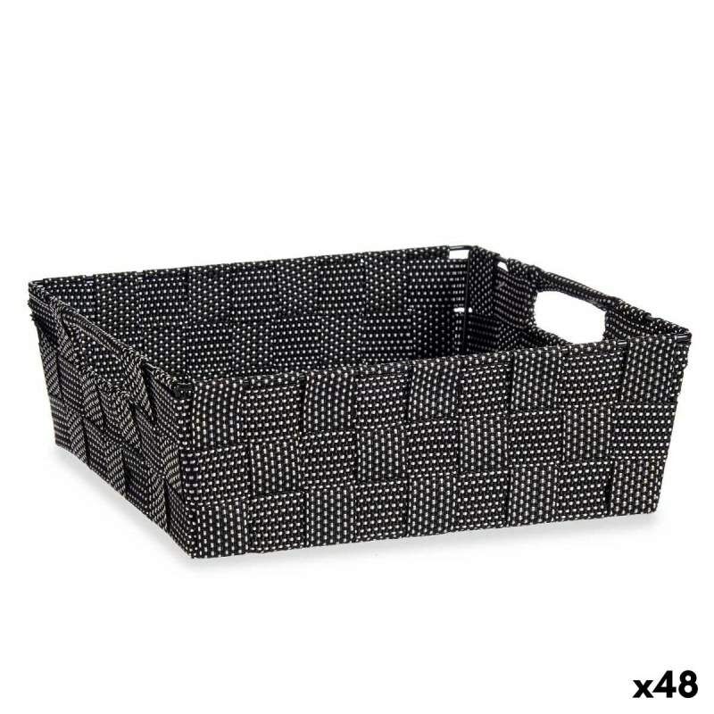 Cestino Intrecciato Nero 3 L (23 x 8 x 27 cm) (48 Unità)