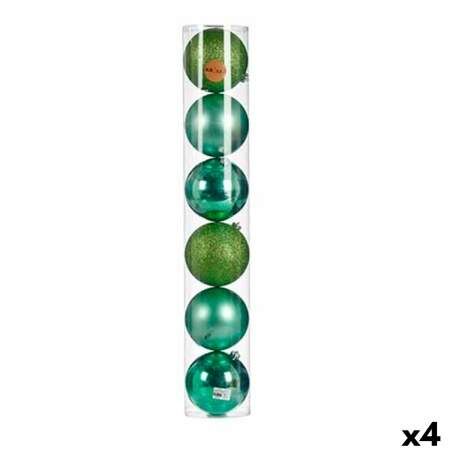 Set di palline di Natale 6 Pezzi Verde Plastica 15 x 16 x 15 cm (4 Unità)