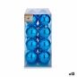 Set of Christmas balls Blue Plastic 8 x 9 x 8 cm (12 Units)