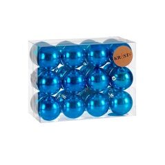 Set di palline di Natale Azzurro Plastica (12 Unità)