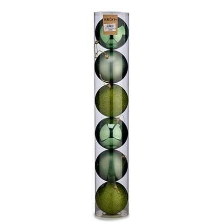 Set of Christmas balls 6 Pieces Green Plastic Ø 12 cm (6 Units)