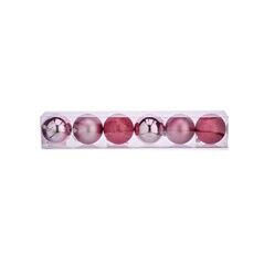 Set of Christmas balls Pink Plastic Ø 8 cm (24 Units)