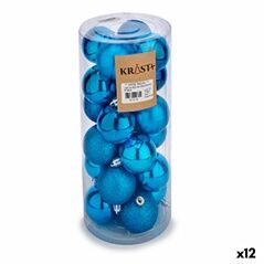 Set of Christmas balls Blue Plastic 5 x 6 x 5 cm (12 Units)