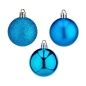 Set di palline di Natale Azzurro Plastica 5 x 6 x 5 cm (12 Unità)