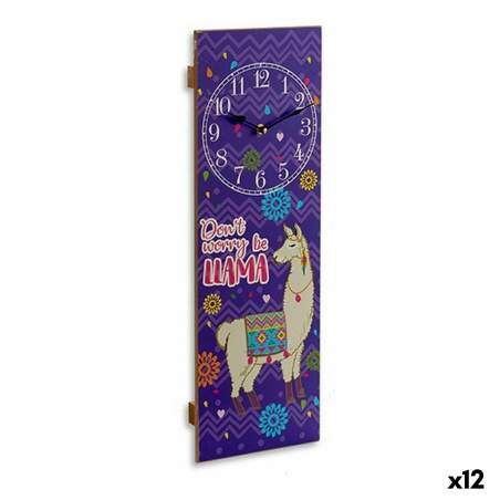 Wall Clock Llama 2,5 x 60 x 20 cm (12 Units)