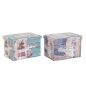 Multi-use Box DKD Home Decor 59 x 40 x 40 cm Polyurethane Multicolour Cardboard Mediterranean (2 Units)