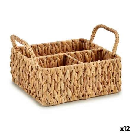 Contenitore per Sistemare Multiuso Marrone Metallo Giacinto d'acqua 20,5 x 16 x 31 cm (12 Unità)