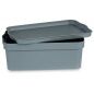 Scatola portaoggetti con coperchio Grigio Plastica 6 L (21,5 x 11 x 32 cm) (12 Unità)