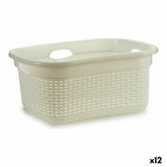 Cesto Bianco Plastica 25 L 42,5 x 25,5 x 63,5 cm (12 Unità)