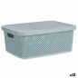 Storage Box with Lid Green Plastic 13 L (28 x 15 x 39 cm) (12 Units)