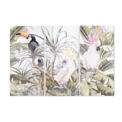 Quadro DKD Home Decor Tropicale 90 x 3 x 190 cm (3 Unità)