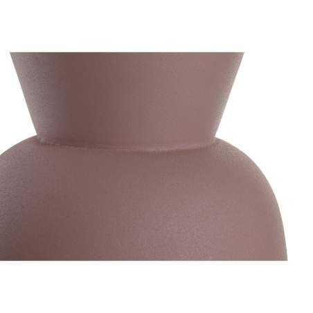 Vase DKD Home Decor Beige Pink Iron 19 x 19 x 51,5 cm (2 Units)