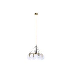 Ceiling Light DKD Home Decor 50 x 50 x 144 cm Crystal Golden Metal 50 W