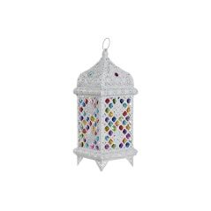 Lampada da tavolo DKD Home Decor 18 x 18 x 46 cm Metallo Bianco Multicolore 220 V 50 W