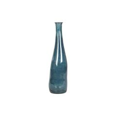 Vaso DKD Home Decor 18 x 18 x 80 cm Azzurro Vetro Temperato