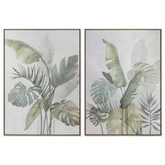 Quadro DKD Home Decor Palme 100 x 4 x 140 cm Tropicale (2 Unità)