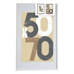 Photo frame 62,5 x 2,5 x 92,5 cm White Plastic MDF Wood (6 Units)