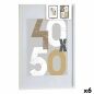 Cornice Portafoto 52,5 x 2,5 x 72,5 cm Bianco Plastica Legno MDF (6 Unità)