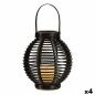 LED Lantern Brown Plastic 21 x 23,7 x 21 cm (4 Units)