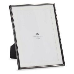 Photo frame Crystal Black Steel (12 Units)