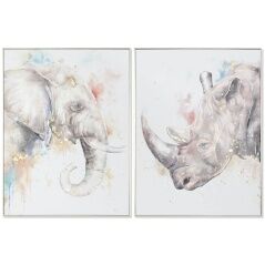 Quadro DKD Home Decor Moderno animali 60 x 3,5 x 80 cm (2 Unità)