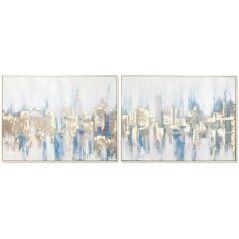 Quadro DKD Home Decor New York Loft 80 x 3,5 x 60 cm (2 Unità)