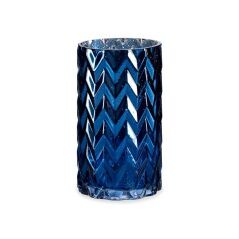 Vaso Intaglio Spiga Azzurro Cristallo 11,3 x 19,5 x 11,3 cm (6 Unità)