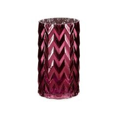 Vaso Intaglio Spiga Rosa Cristallo 11,3 x 19,5 x 11,3 cm (6 Unità)