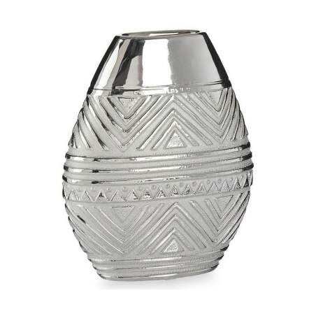 Vaso Larghezza Argentato Ceramica 9,8 x 26,5 x 22 cm (6 Unità)