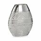 Vase Width Silver Ceramic 9,8 x 26,5 x 22 cm (6 Units)