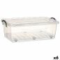 Scatola con Ruote per Organizzare Trasparente Plastica 30 L 40 x 20,5 x 63 cm (6 Unità)