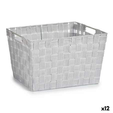 Cesto per i Panni Bianco Stoffa 10 L 25 x 20 x 35 cm (12 Unità)