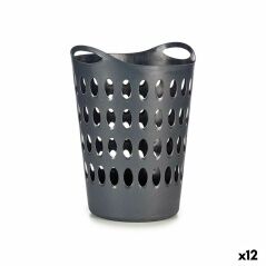 Cesto per i Panni Antracite Plastica 50 L 44 x 56 x 41 cm (12 Unità)