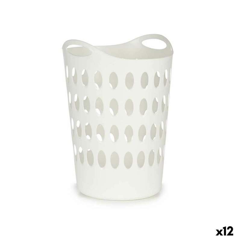 Laundry Basket White Plastic 50 L 44 x 56 x 41 cm (12 Units)