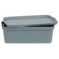 Scatola portaoggetti con coperchio Grigio Plastica 14 L 29,5 x 14,3 x 45 cm (12 Unità)